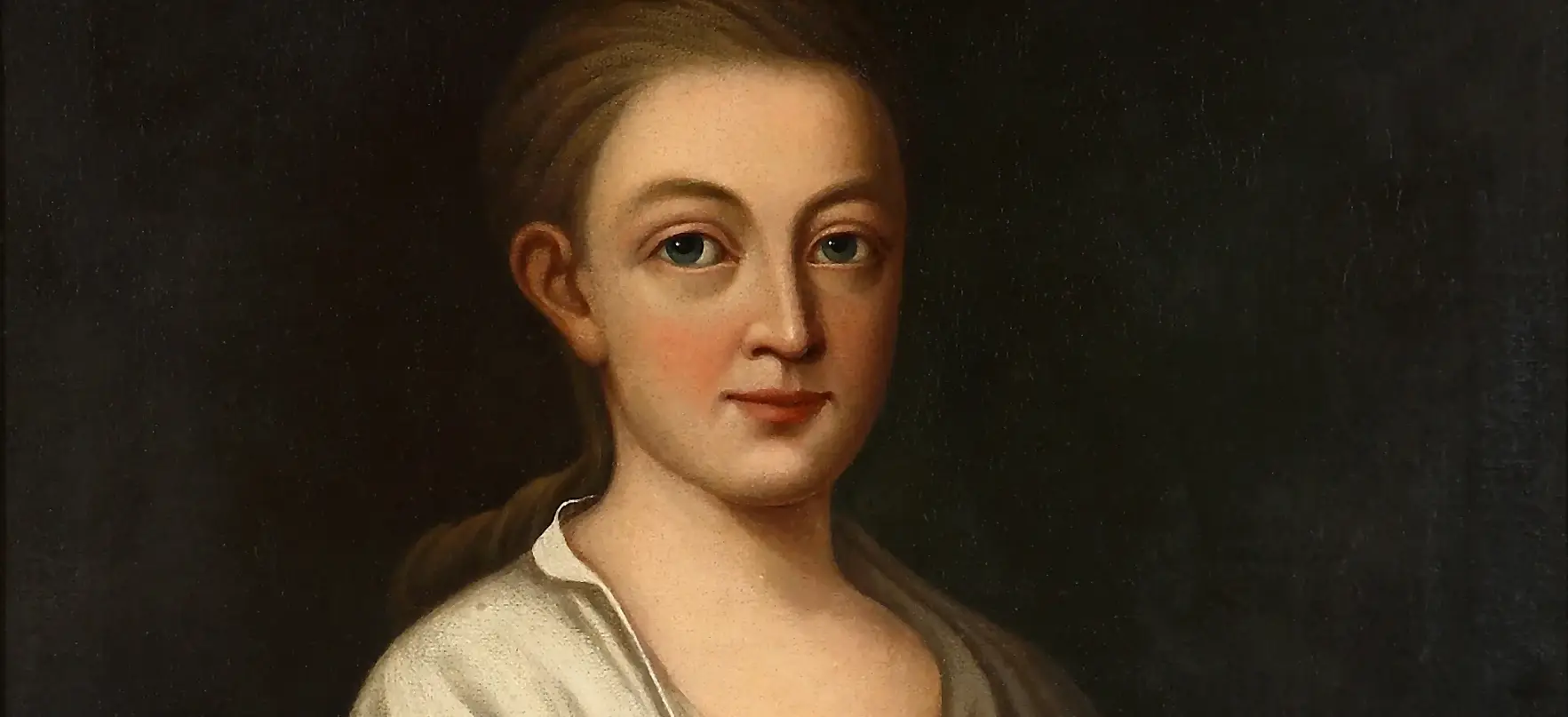 Porträt von Gustave Fecht mit einem Hahn.