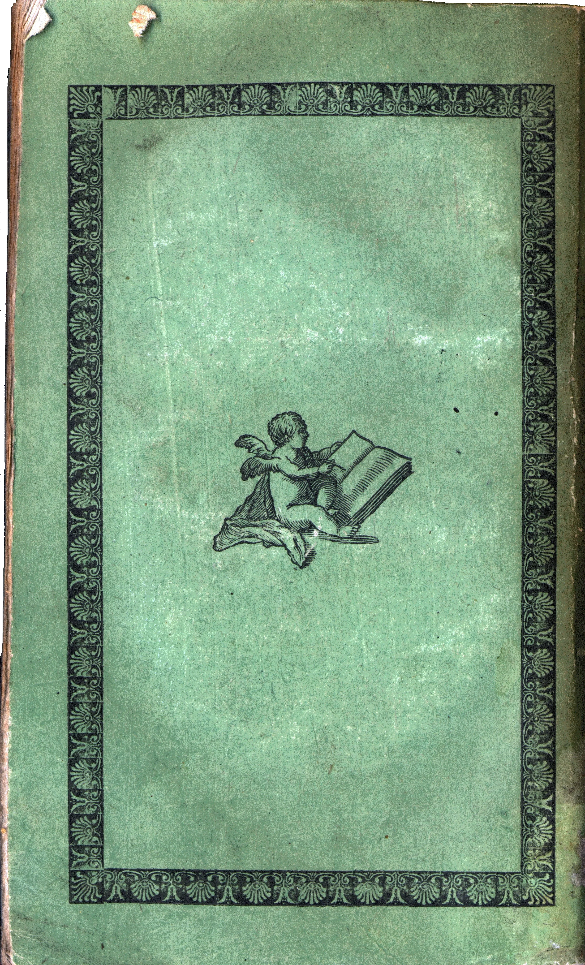 Studierender Putto mit einem aufgeschlagenen Buch
