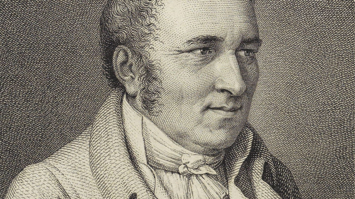 Porträt Johann Peter Hebels nach einem Kupferstich von Johann Friedrich Müller