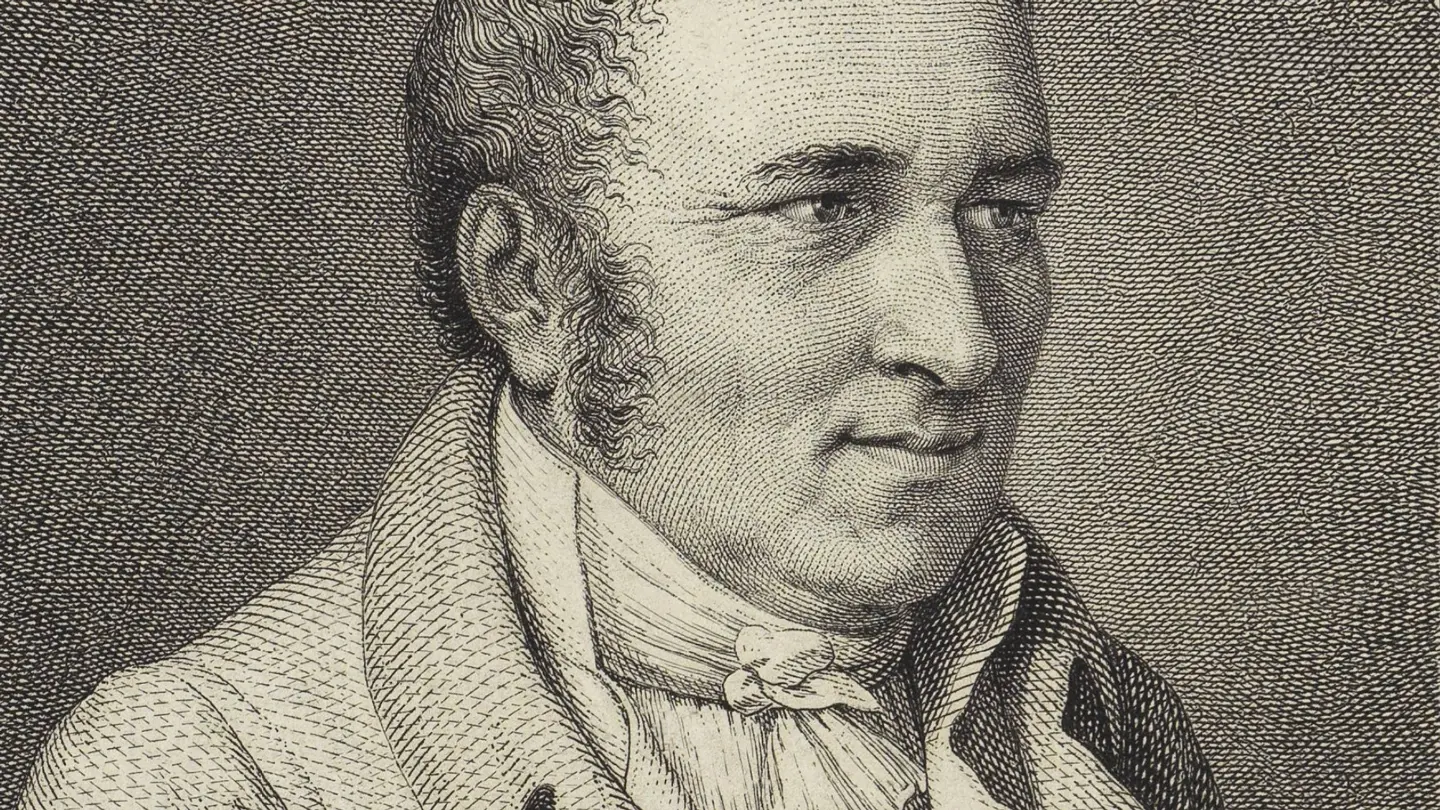 Porträt Johann Peter Hebels nach einem Kupferstich von Johann Friedrich Müller